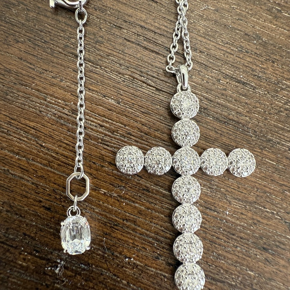 Swarovski Insigne Cross Pendant Necklace Silver